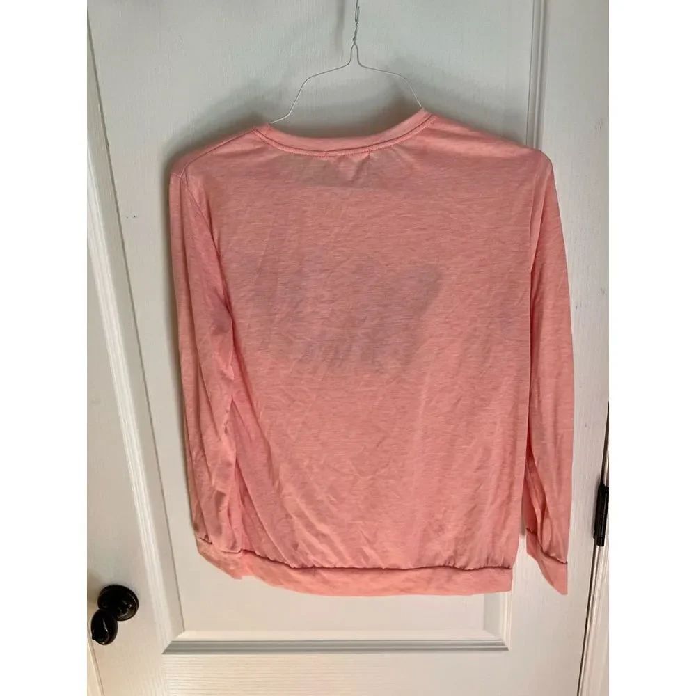 New Marie Nicole Clothing Pink Love Thin Sweatshirt M — image 7 of 8